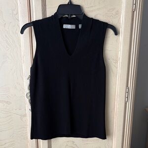 Kate Hill Black V-Neck Tank Top